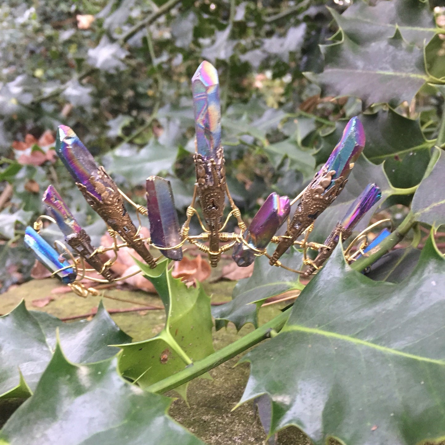 The ASTRID Rainbow Quartz Crown