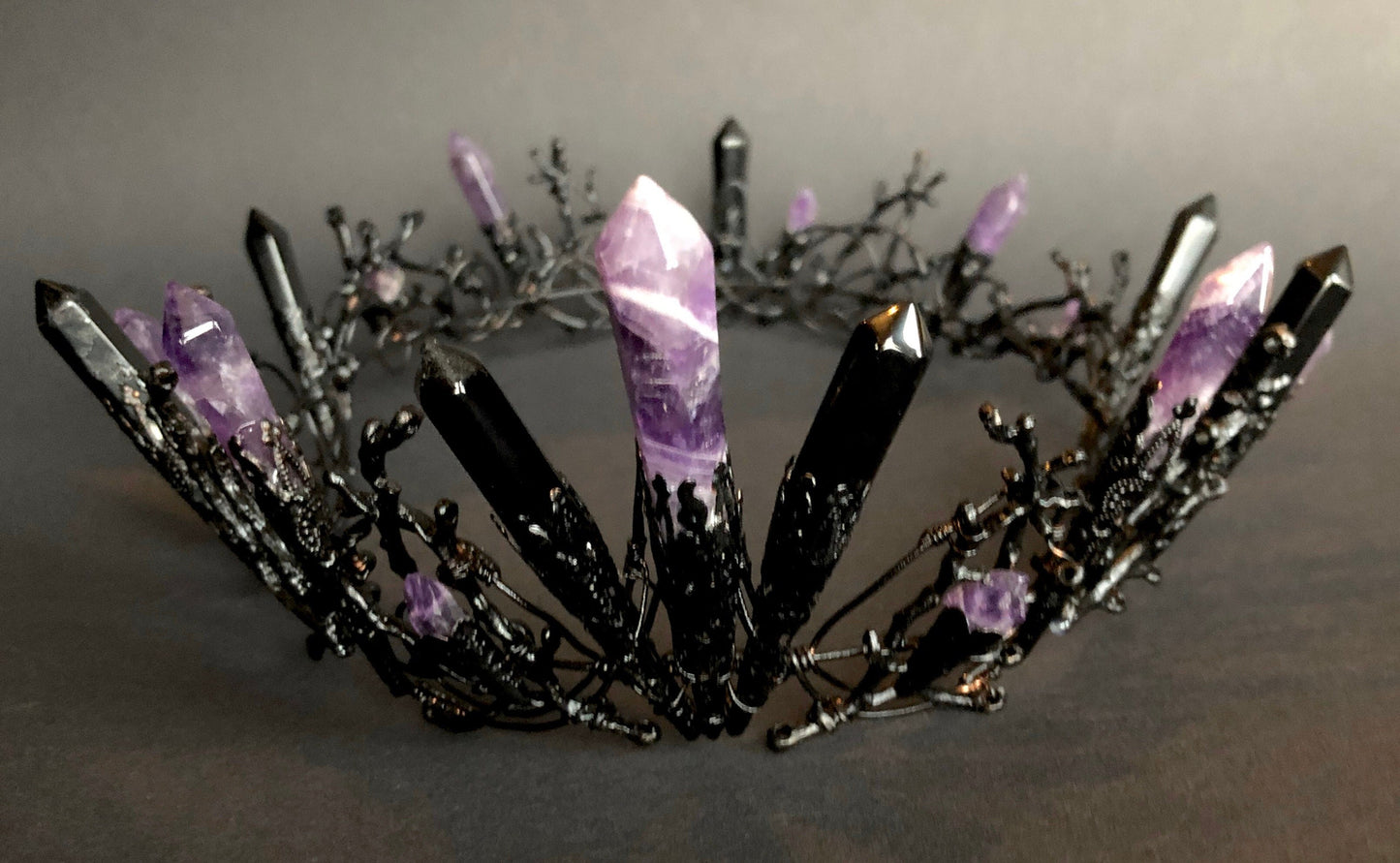 The SERAPHINA Amethyst & Onyx Full Crown