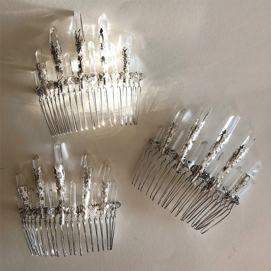 8cm Crystal Filigree Comb