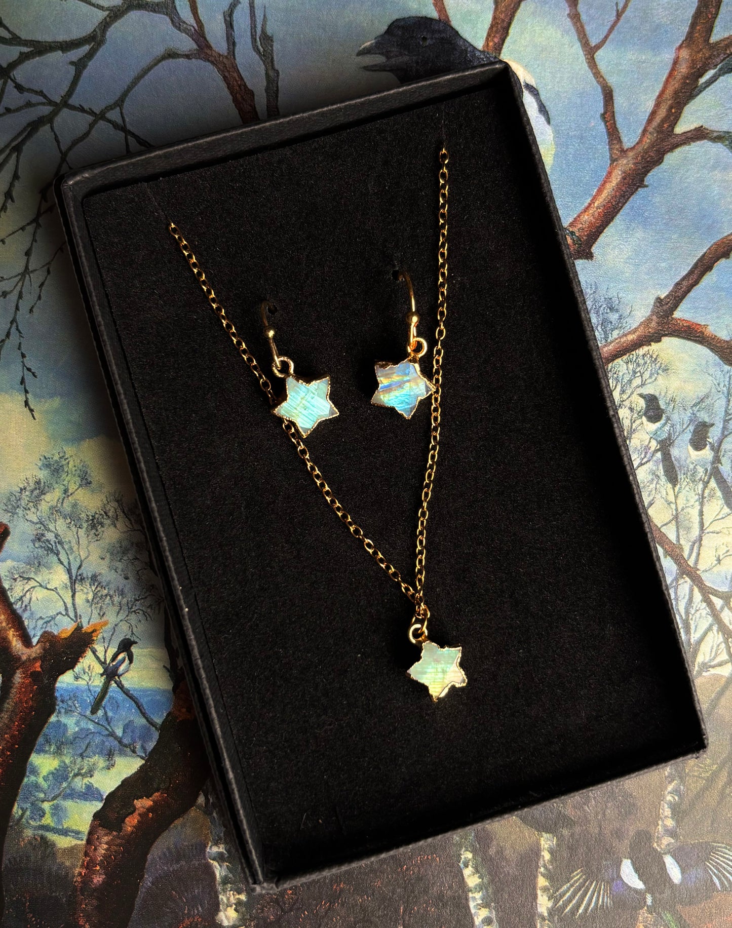 Rainbow Moonstone Star Jewellery