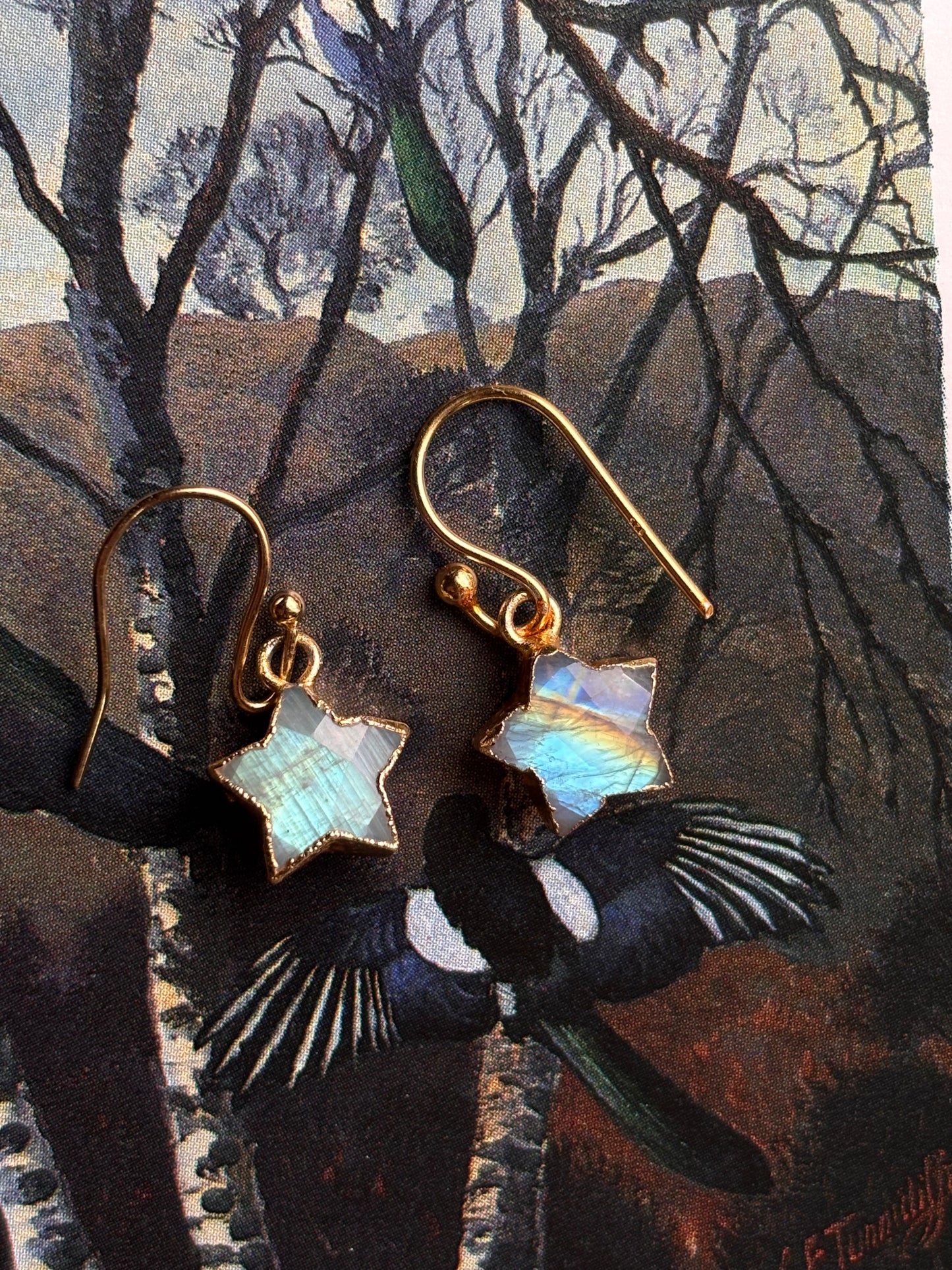 Rainbow Moonstone Star Jewellery