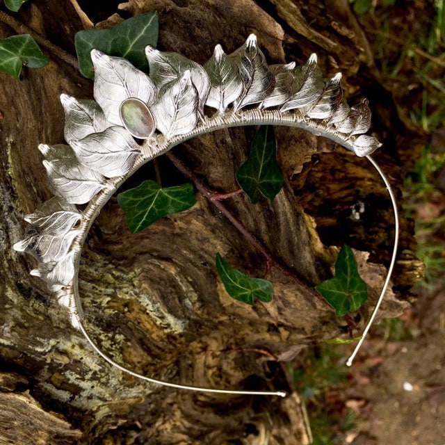 The CERES Leaf & Labradorite Headband