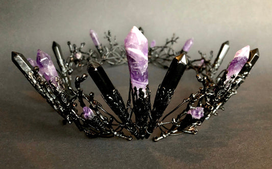 The SERAPHINA Amethyst & Onyx Full Crown