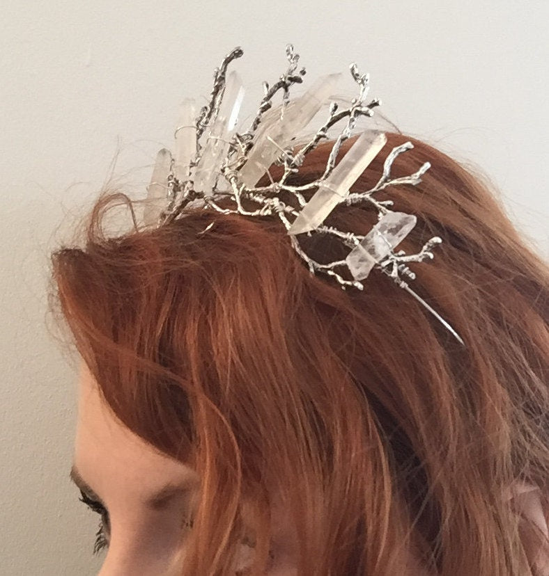 The ESME Quartz Twig Crown